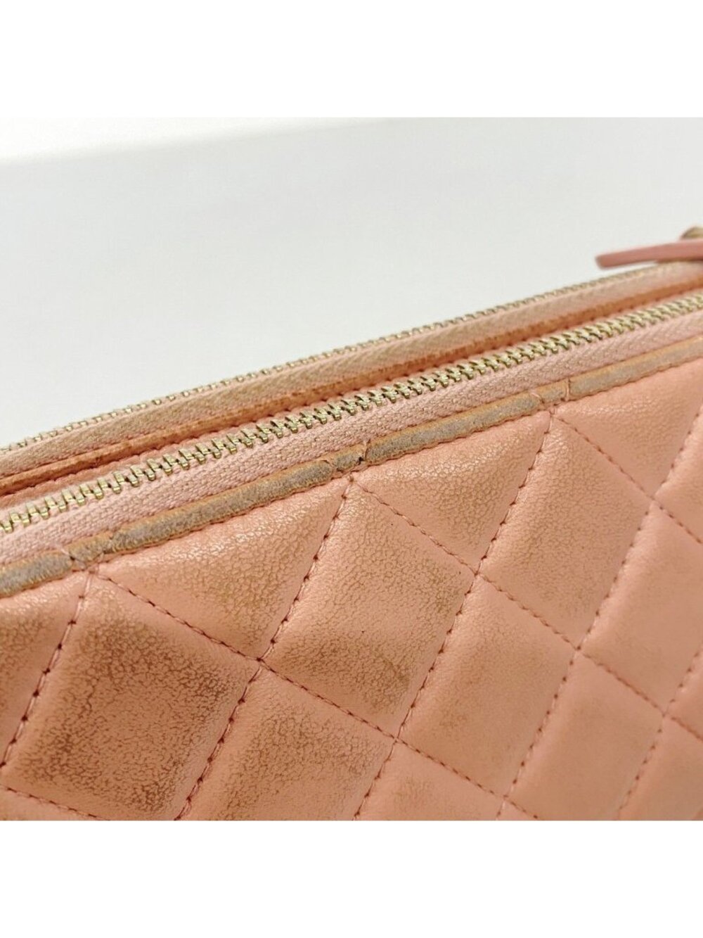Chanel Shoulder Bag Quilted Lambskin Pink Champagne Gold - Picture 8 of 10